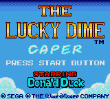 Lucky Dime Caper, The (USA, Europe) Title Screen